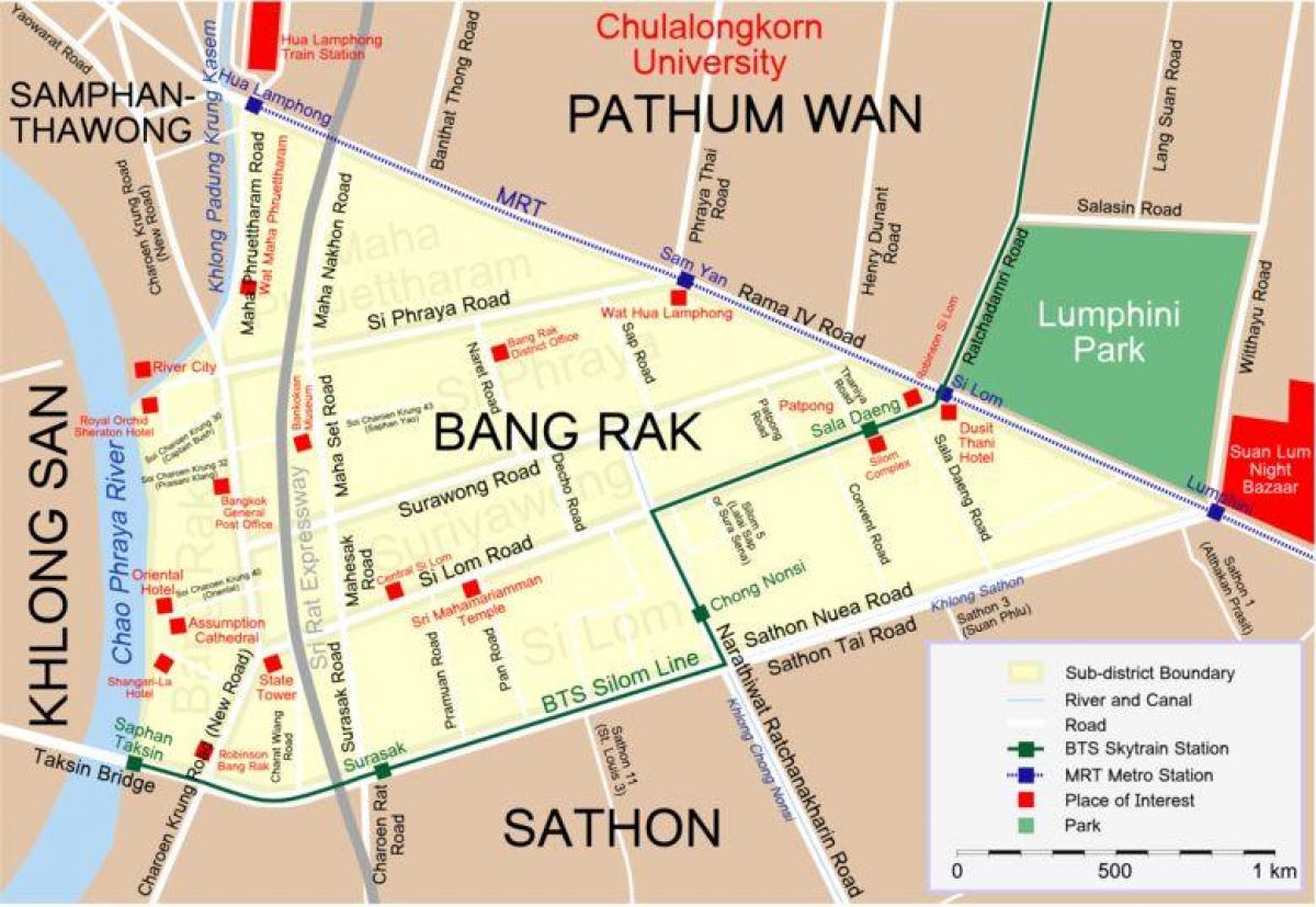 map of bangkok red light district