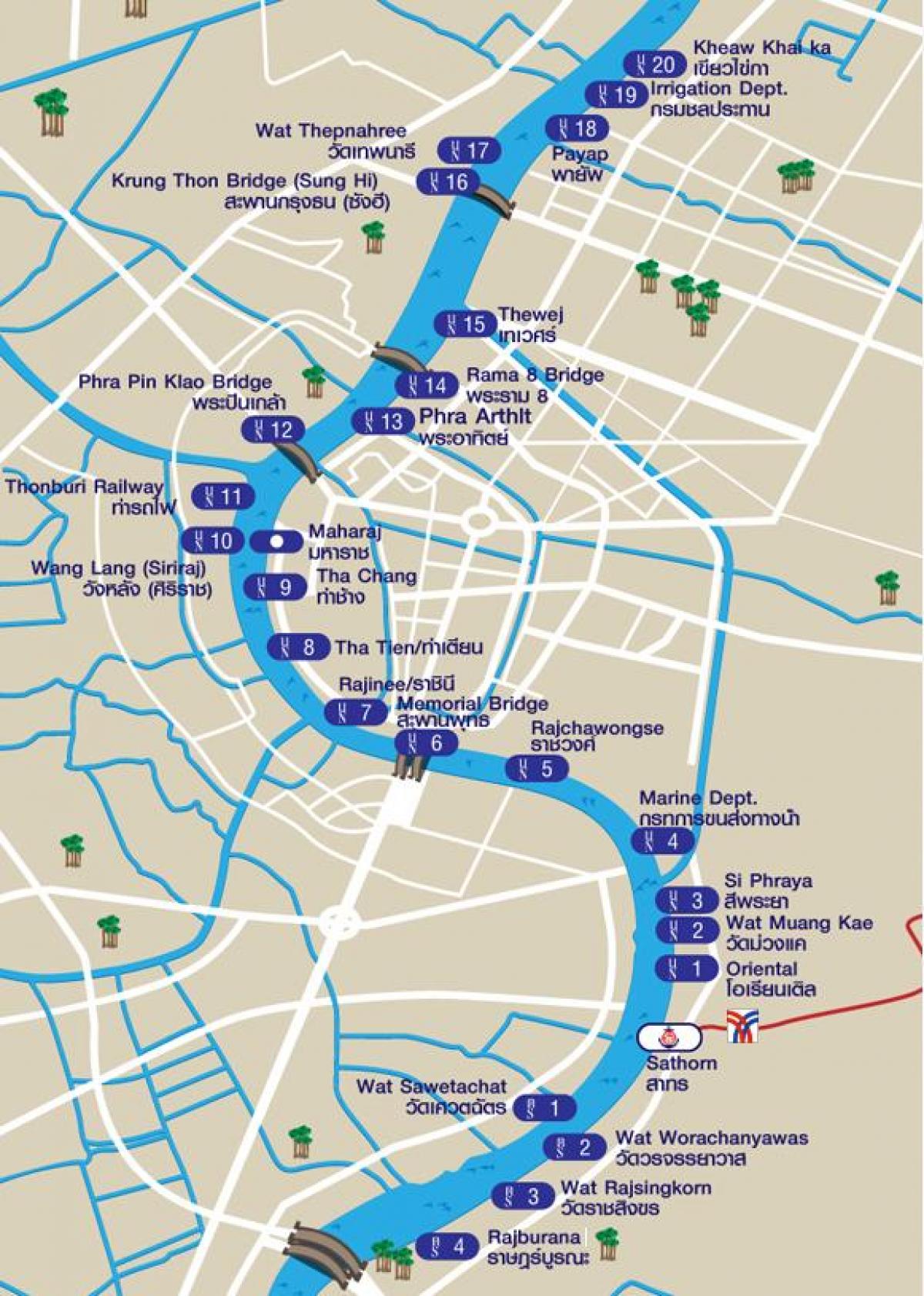 river taxi map bangkok