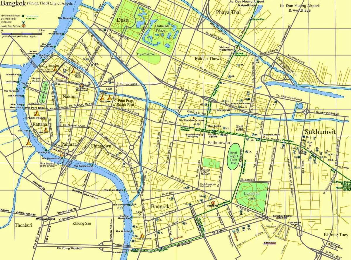 map of bangkok road