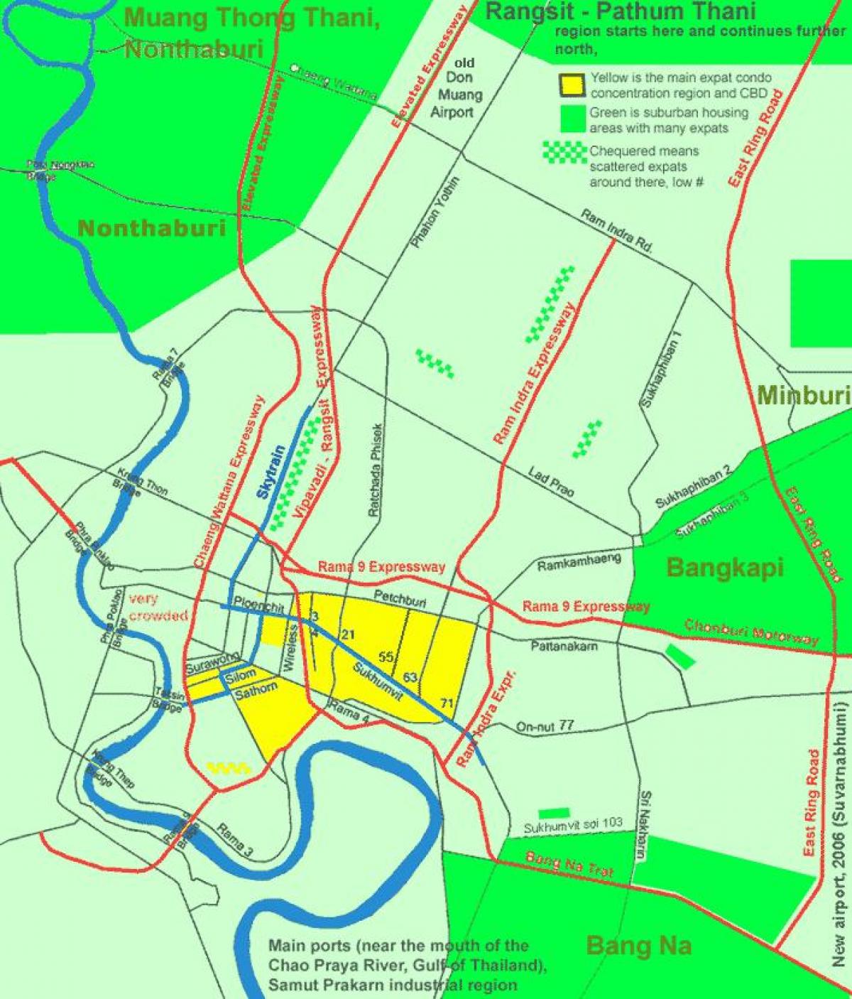 bangkok downtown area map