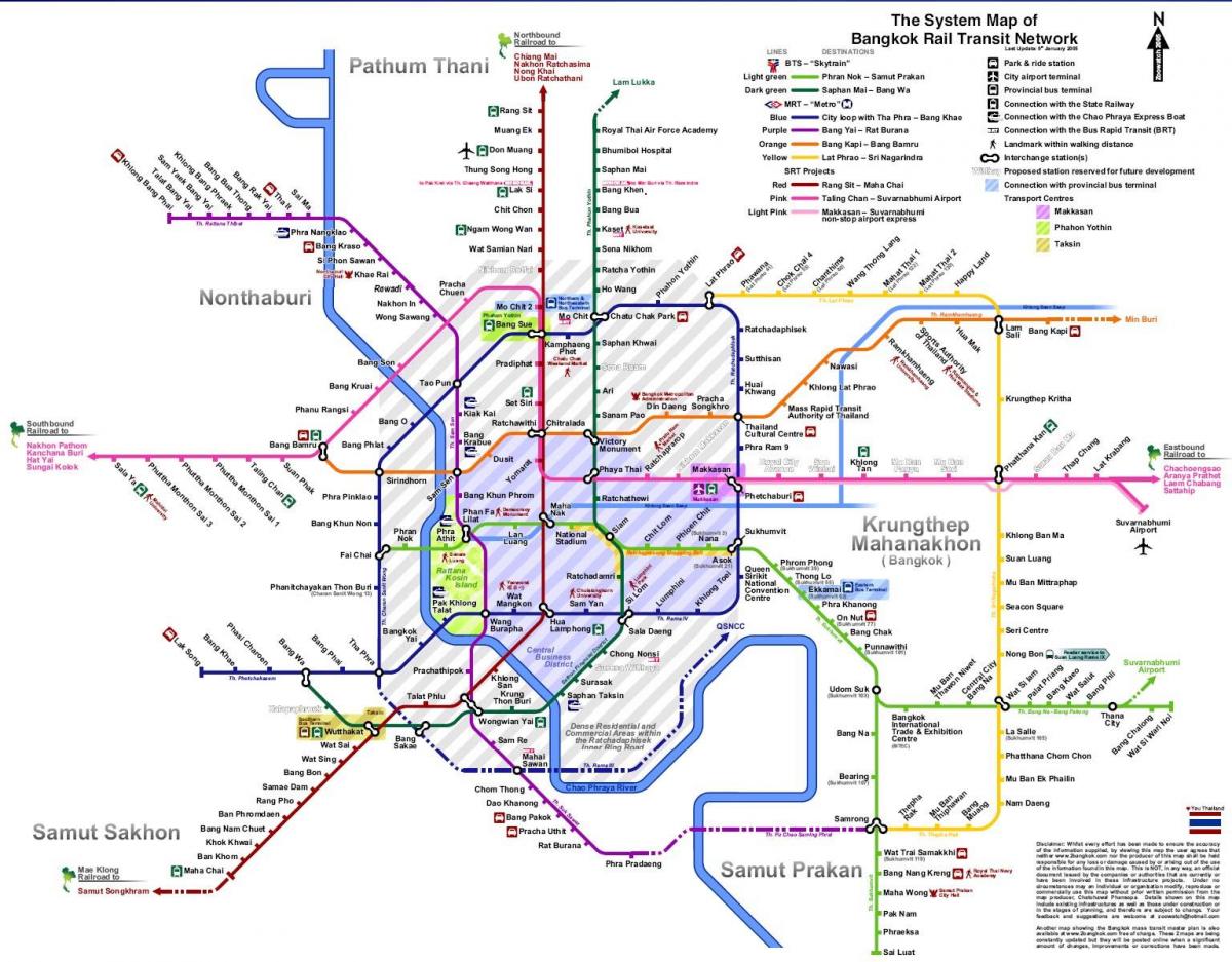 bangkok subway map 2016