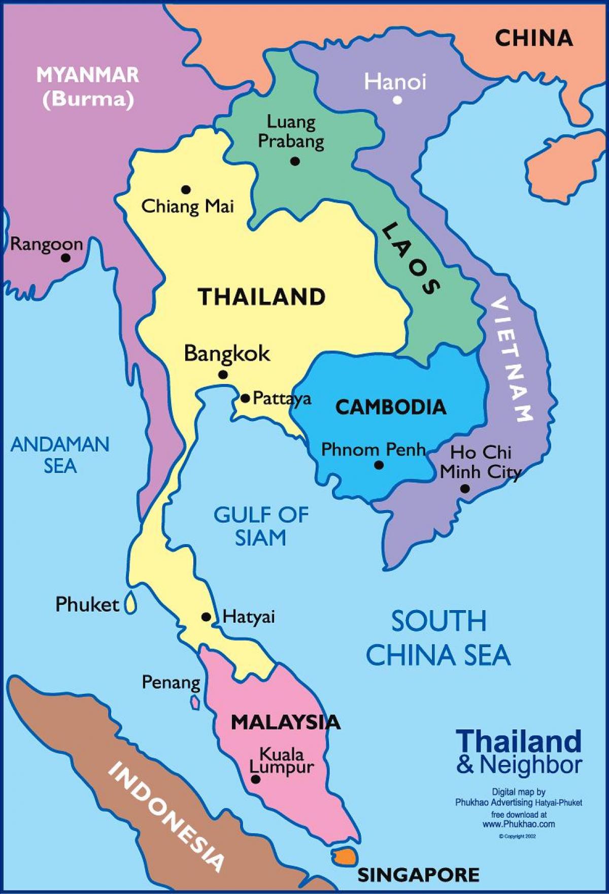 the map of bangkok