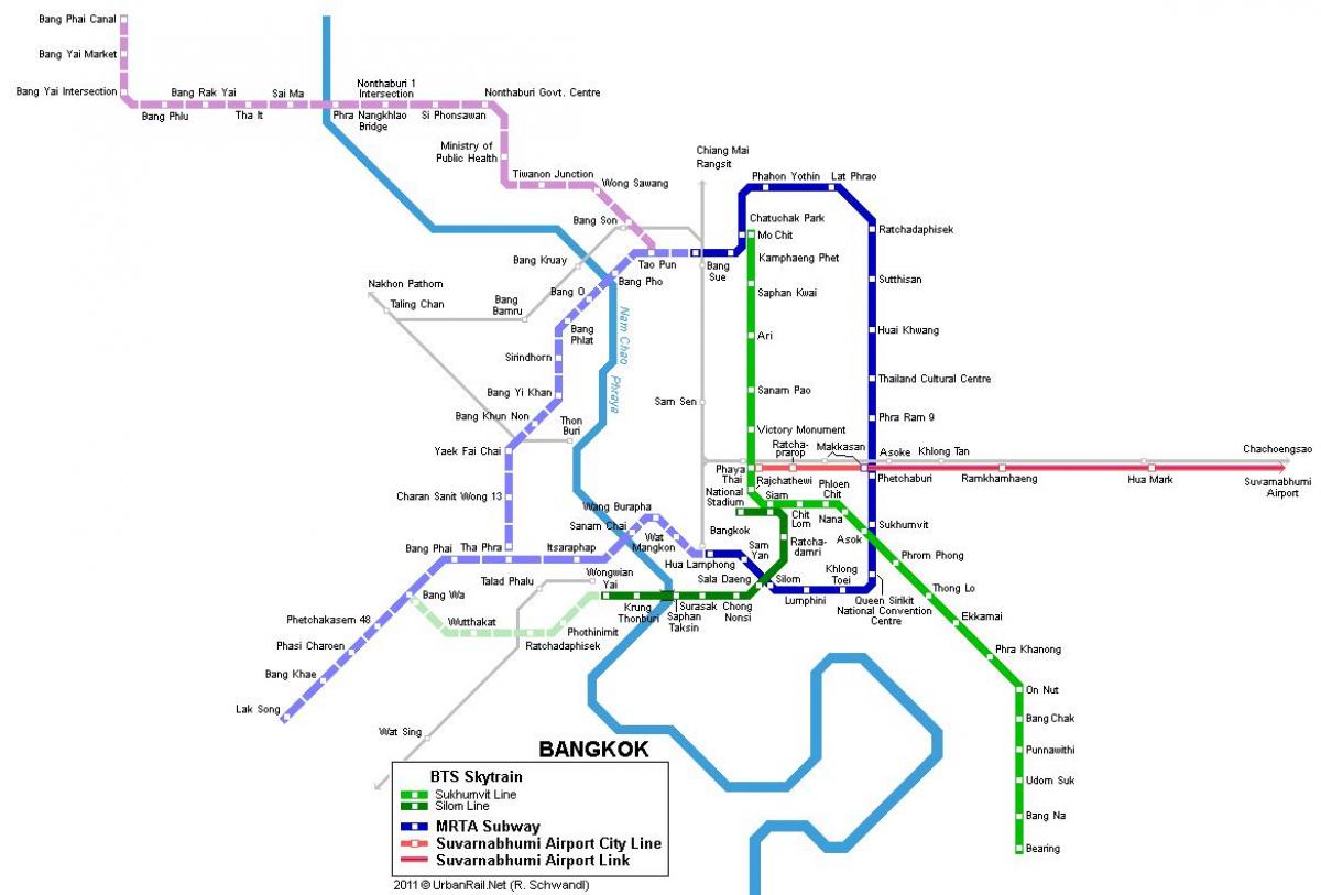subway map bangkok thailand