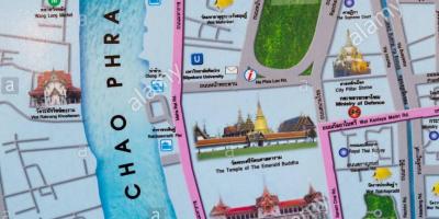Bangkok map with tourist spots