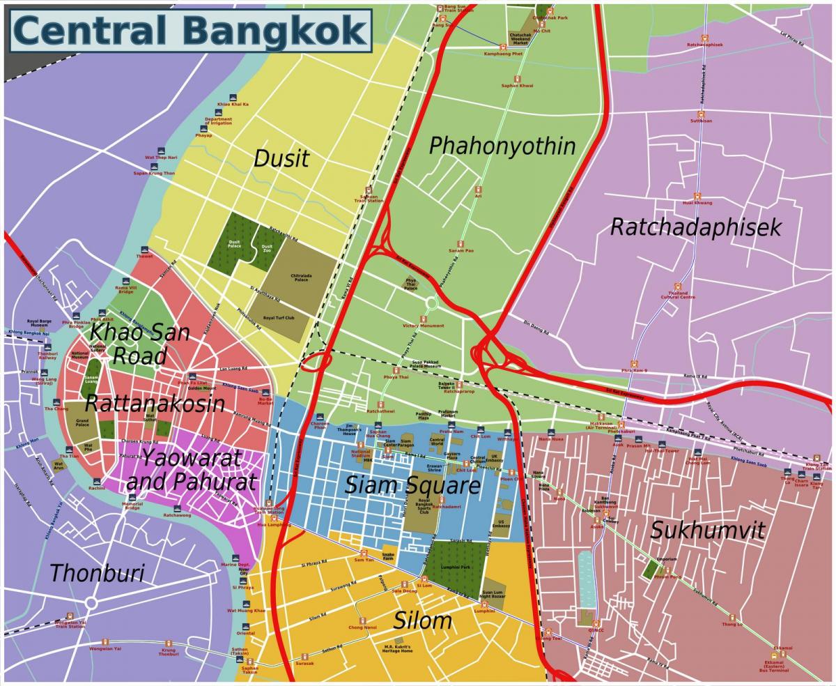 areas of bangkok map
