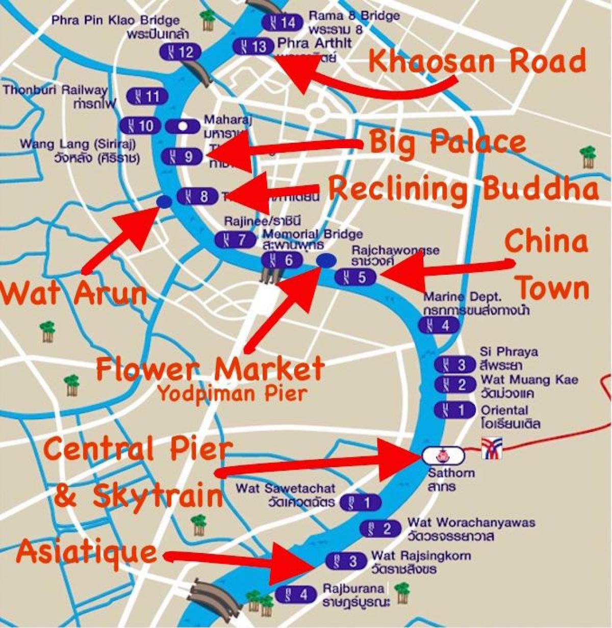 bangkok express boat map
