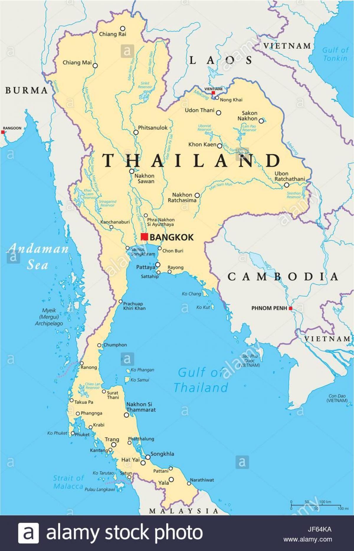 bangkok on a world map