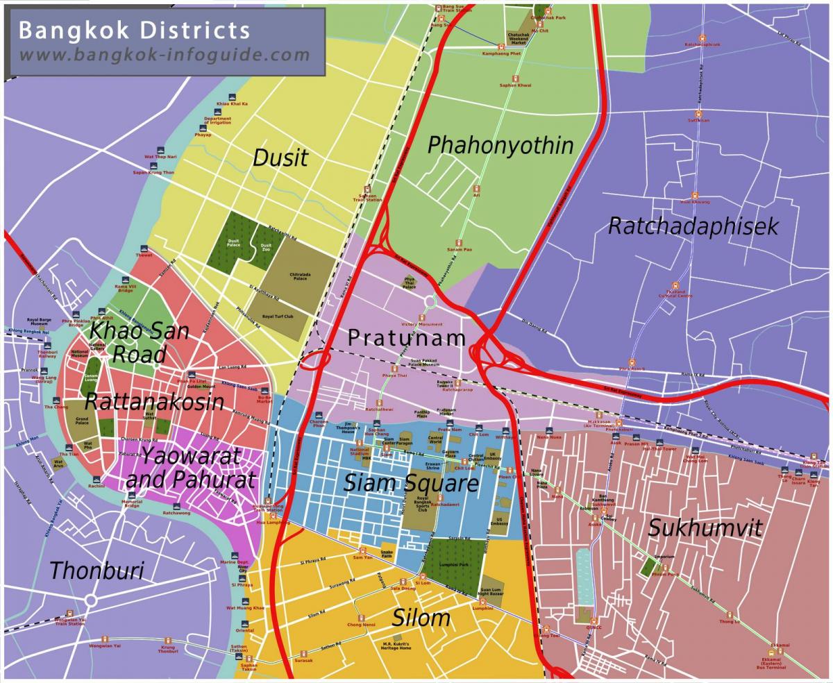 map of bangkok and surrounding areas