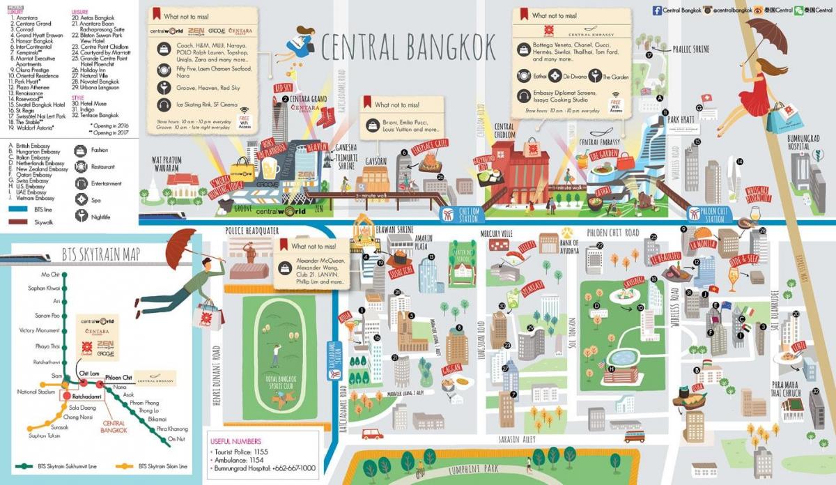 bangkok shopping mall map