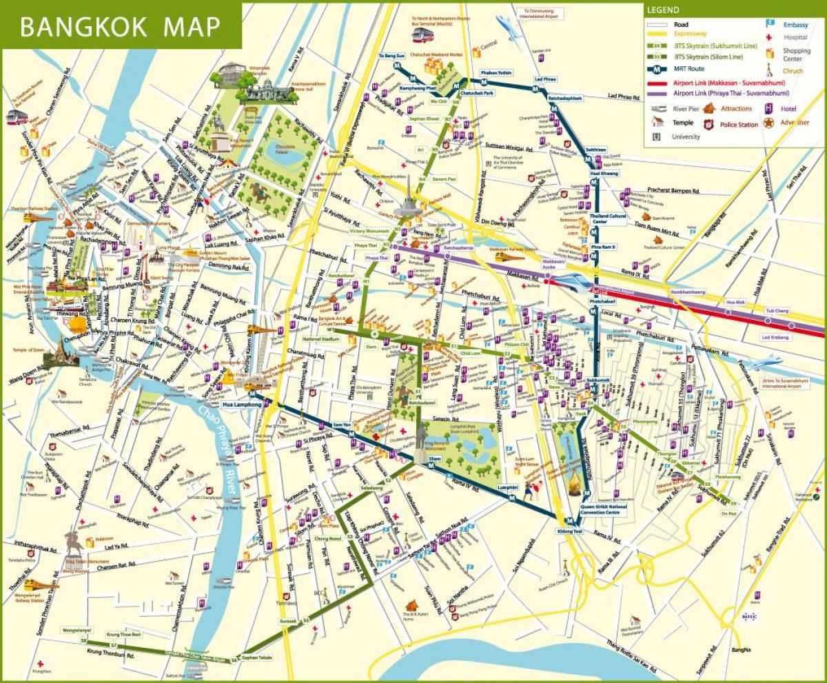 map of bangkok street