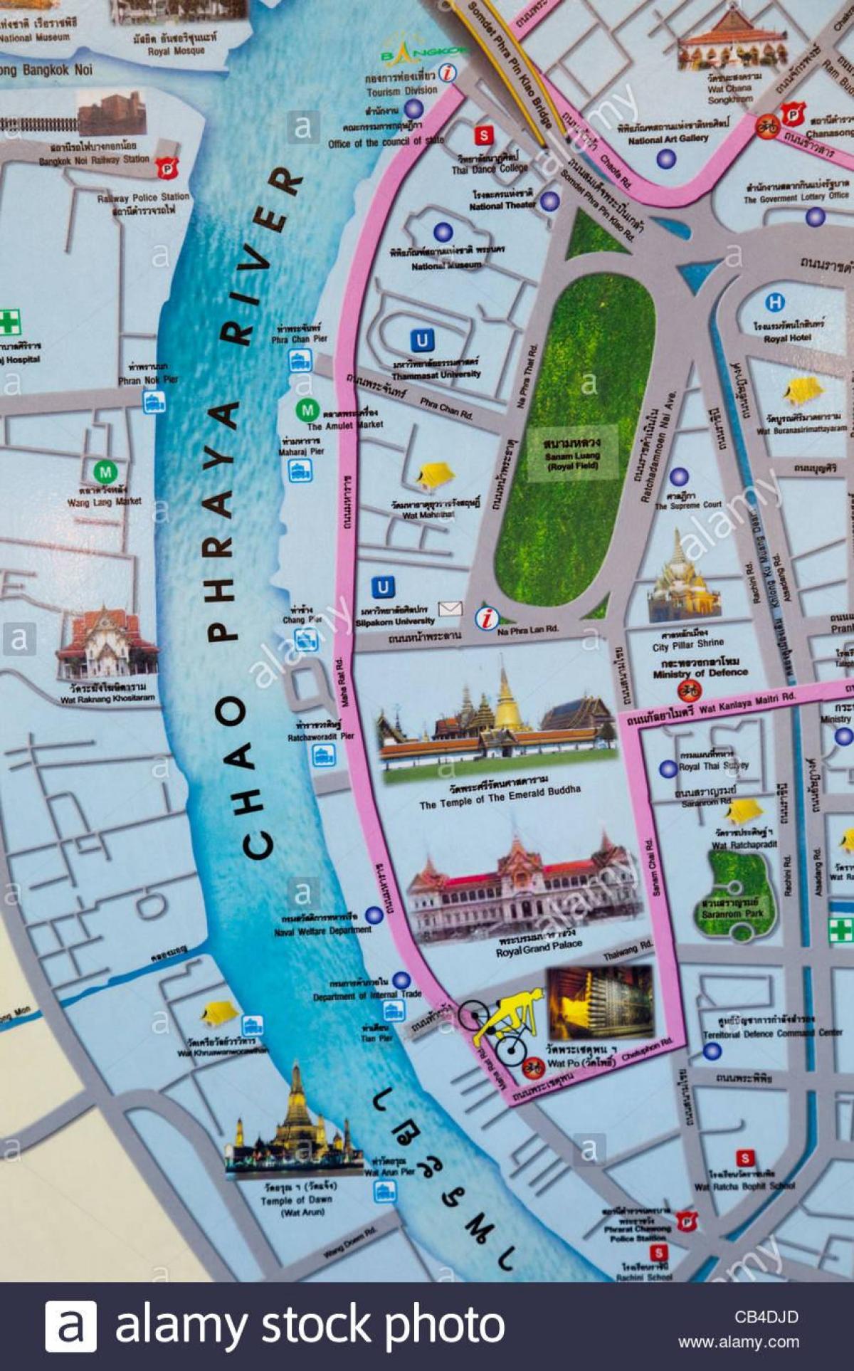 bangkok map with tourist spots