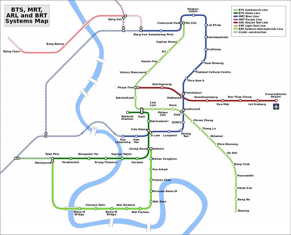 airport rail link map bangkok