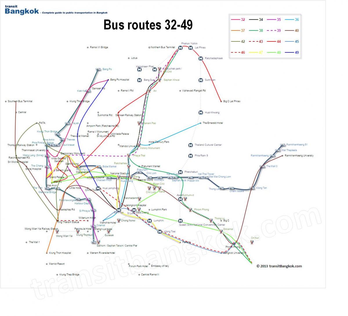 bus route map bangkok