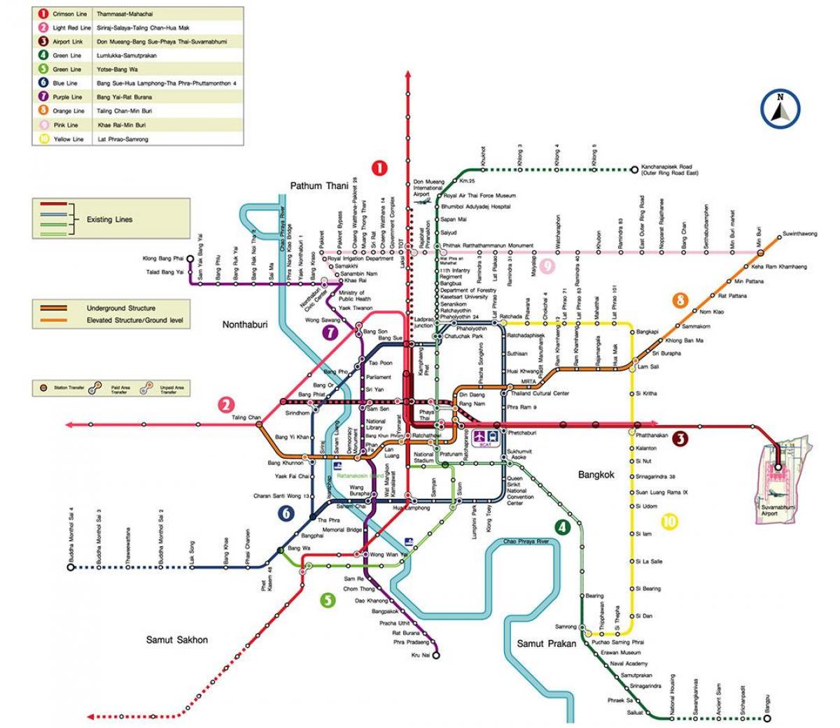 bangkok metro station map