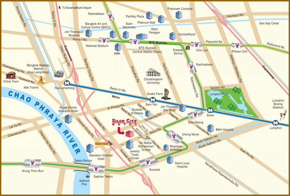 map of river city bangkok
