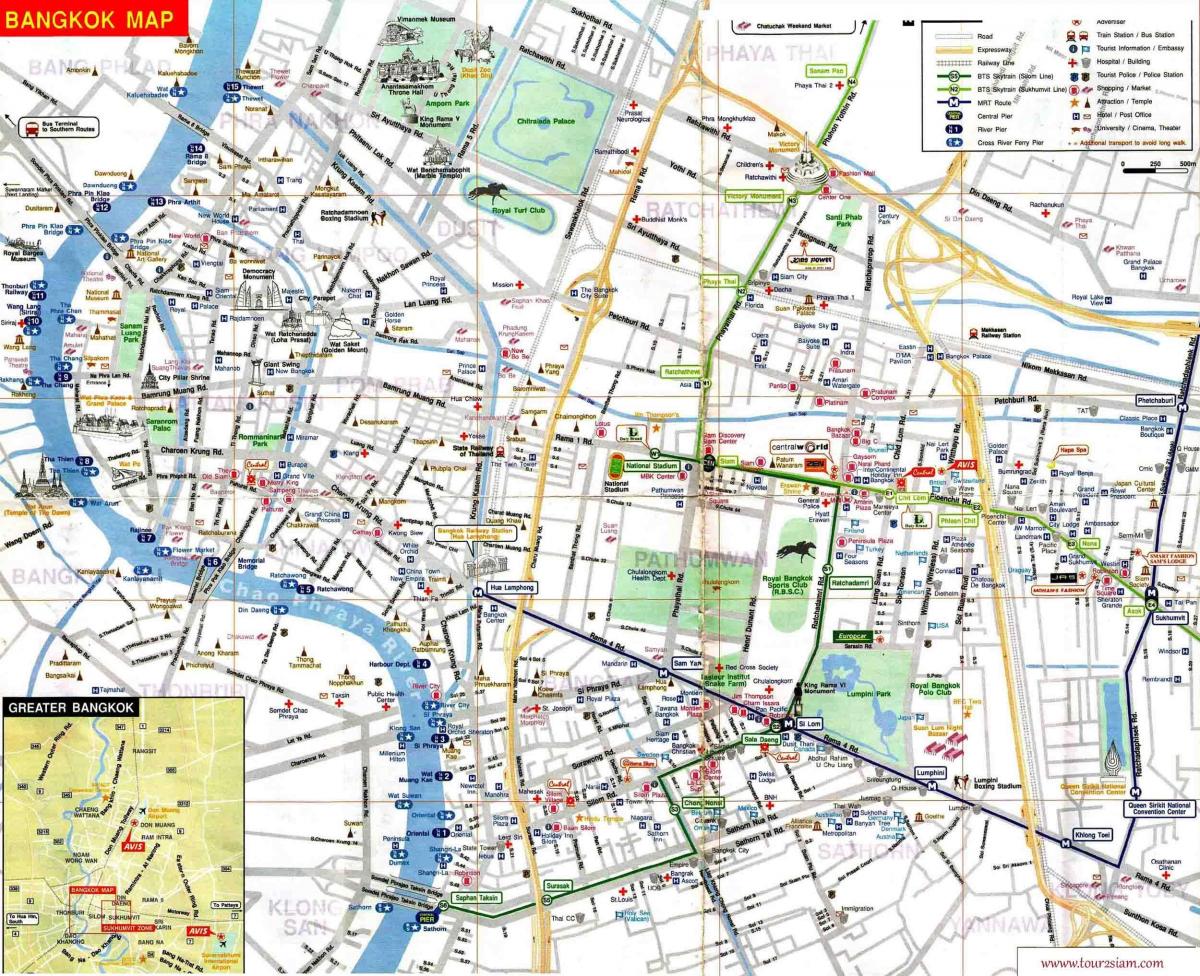 bangkok tourist map english