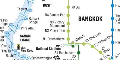 Map of bangkok metro and skytrain