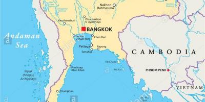 Bangkok on a world map
