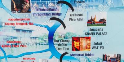 Map of chao phraya river bangkok