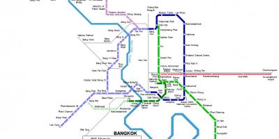 Subway map bangkok thailand